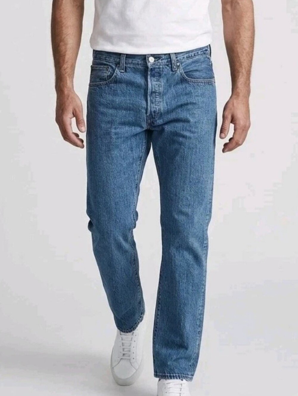 Levi's 501 Jeans Mens 38x32 Blue Denim Cotton Straight Leg Button Fly EUC